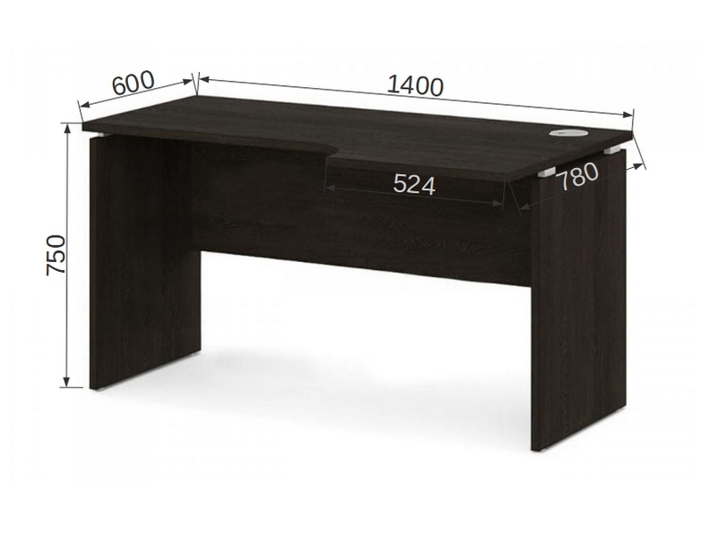 Мебель для офиса VASANTA Угловой стол (правый) V-34