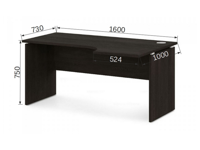 Мебель для офиса VASANTA Угловой стол (правый) V-46