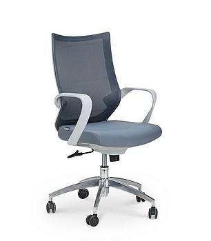 Кресло офисноеСПЭЙС gray LB/св.серый пластик